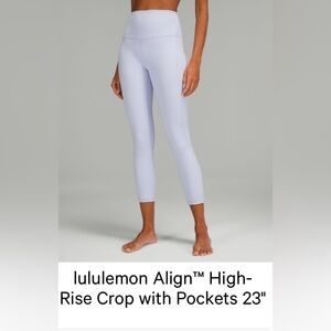 Lululemon align pastel blue. A very light purple color. EUC